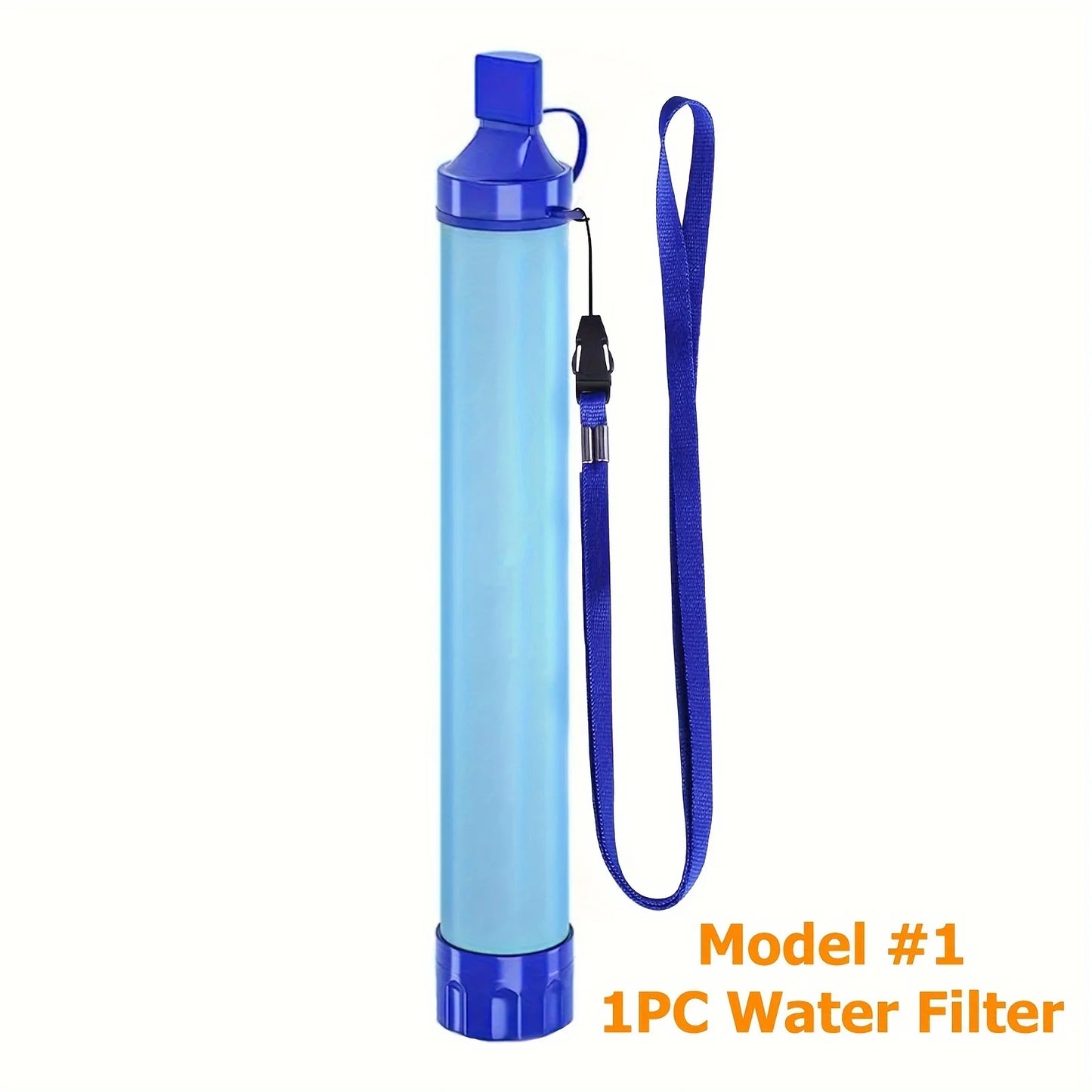 Tragbarer Wasserfilter – Survival-Strohhalm mit 0,01 Mikron 4-Stufen-Filtersystem für Outdoor und Survival