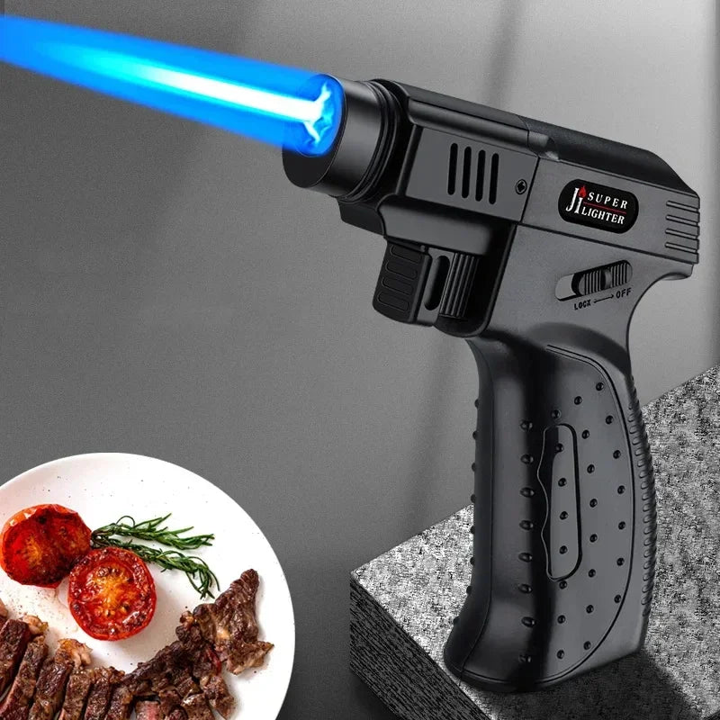 Hot Turbo Torch Windproof Metal Gas Jet Flame Lighter for Outdoor, Camping, BBQ, Cooking, Jewelry Welding – Gift for Men 2024