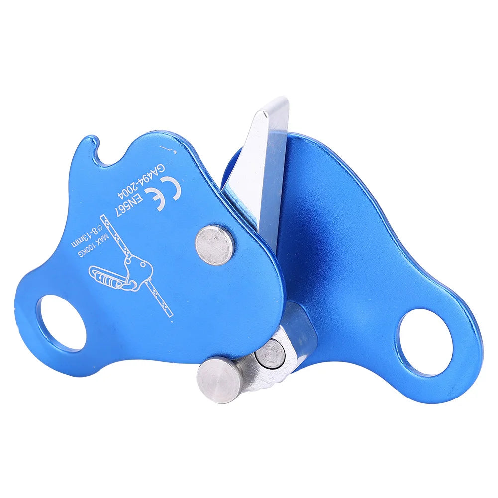 Aluminium Rope Grab โ Klimbeveiliging met Vergrendeling voor 10โ12mm Touw | CE Gecertificeerd
