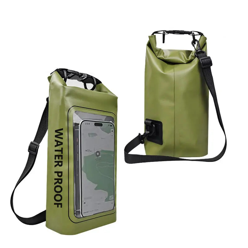2L Droogzak met Touchscreen – Waterdichte Tas voor Trekking, Raften, Surfen & Kajak – Outdoor Sporttassen Campinguitrusting