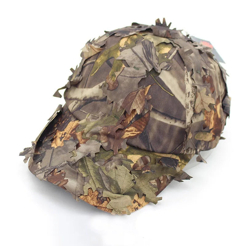 Camouflage Jagd- und Angelmütze – Outdoor-Sportmütze mit Maske und Schal für Airsoft, Wandern und Angeln
