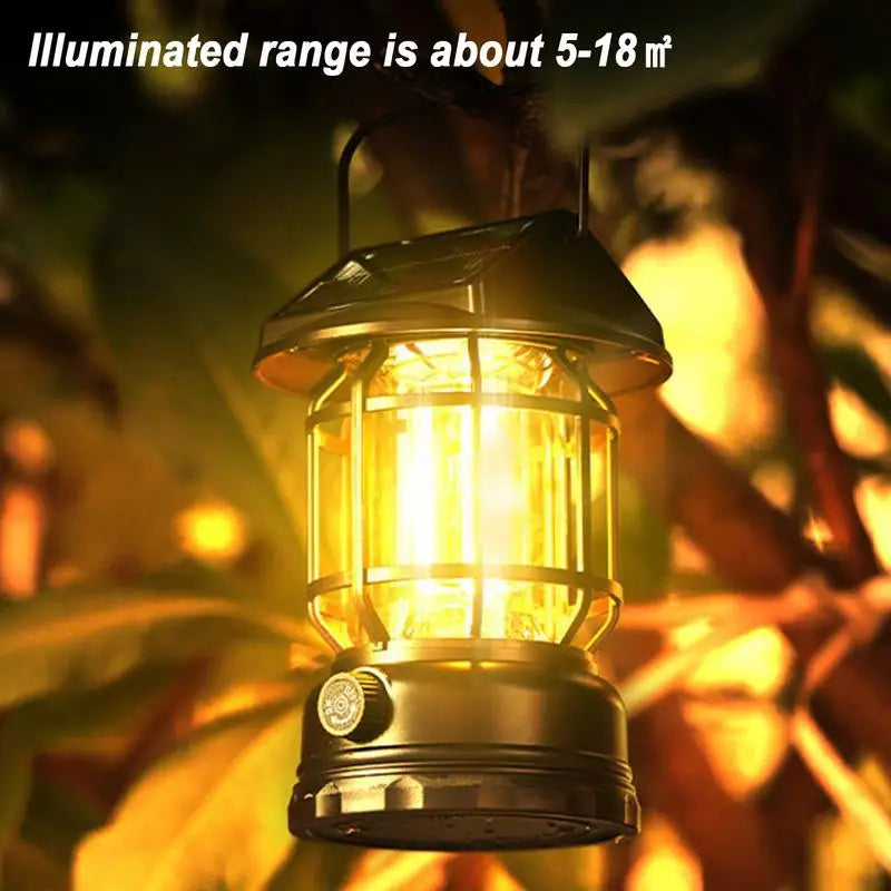 Draagbare Zonne-Campinglamp | Beweging Sensor | Oplaadbaar | Tent & Outdoor