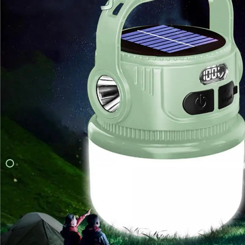 Camping Oplaadbare LED Lantaarn | Waterdichte Zaklamp & Solar Tentlamp