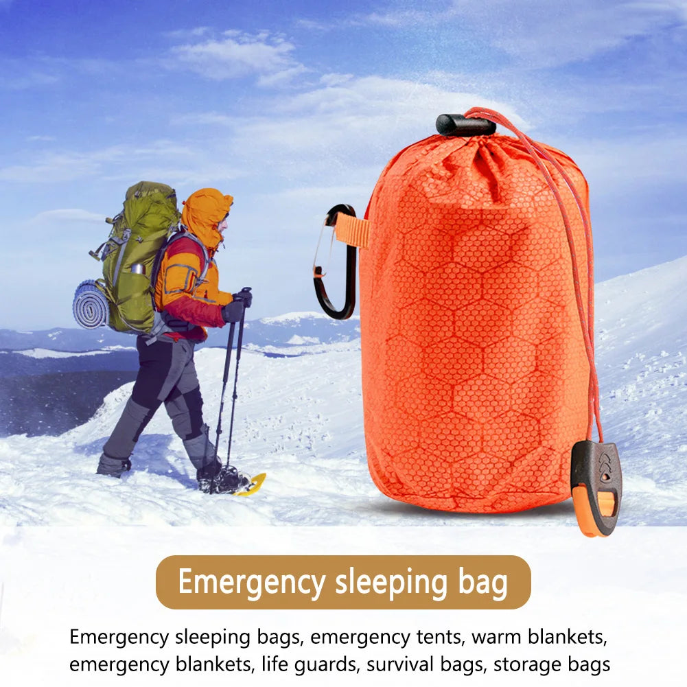 Waterdichte Thermische Noodslaapzak - Lichtgewicht Survival Bivakzak en Dekentje voor Camping, Hiking en Outdoor