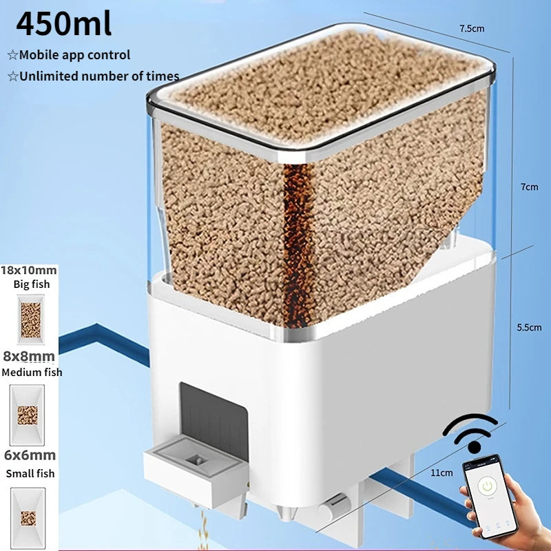 Automatischer WiFi Fischfutterspender – Smarter Fischfütterer mit App- und Sprachsteuerung
