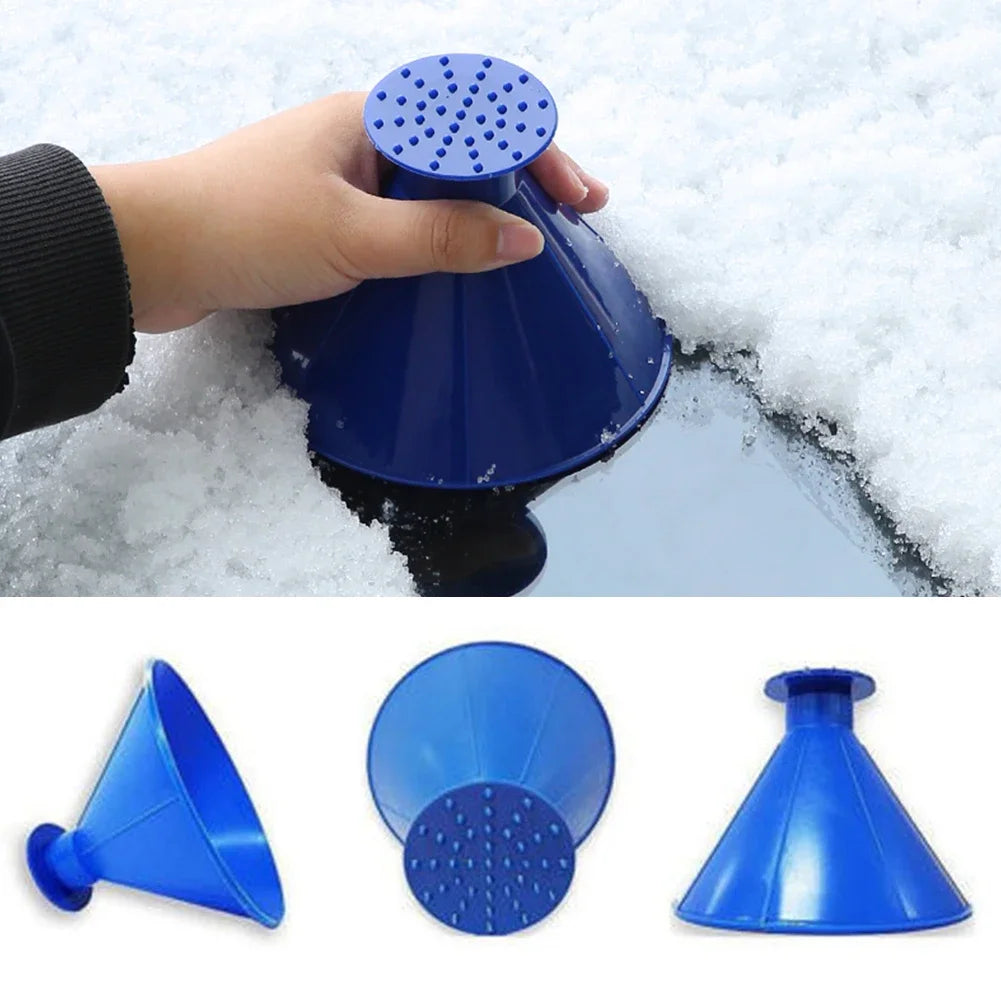 Car Ice Scraper Funnel – Car Window Snow and Ice Scraper, Practical Window Cleaning for Home and Car