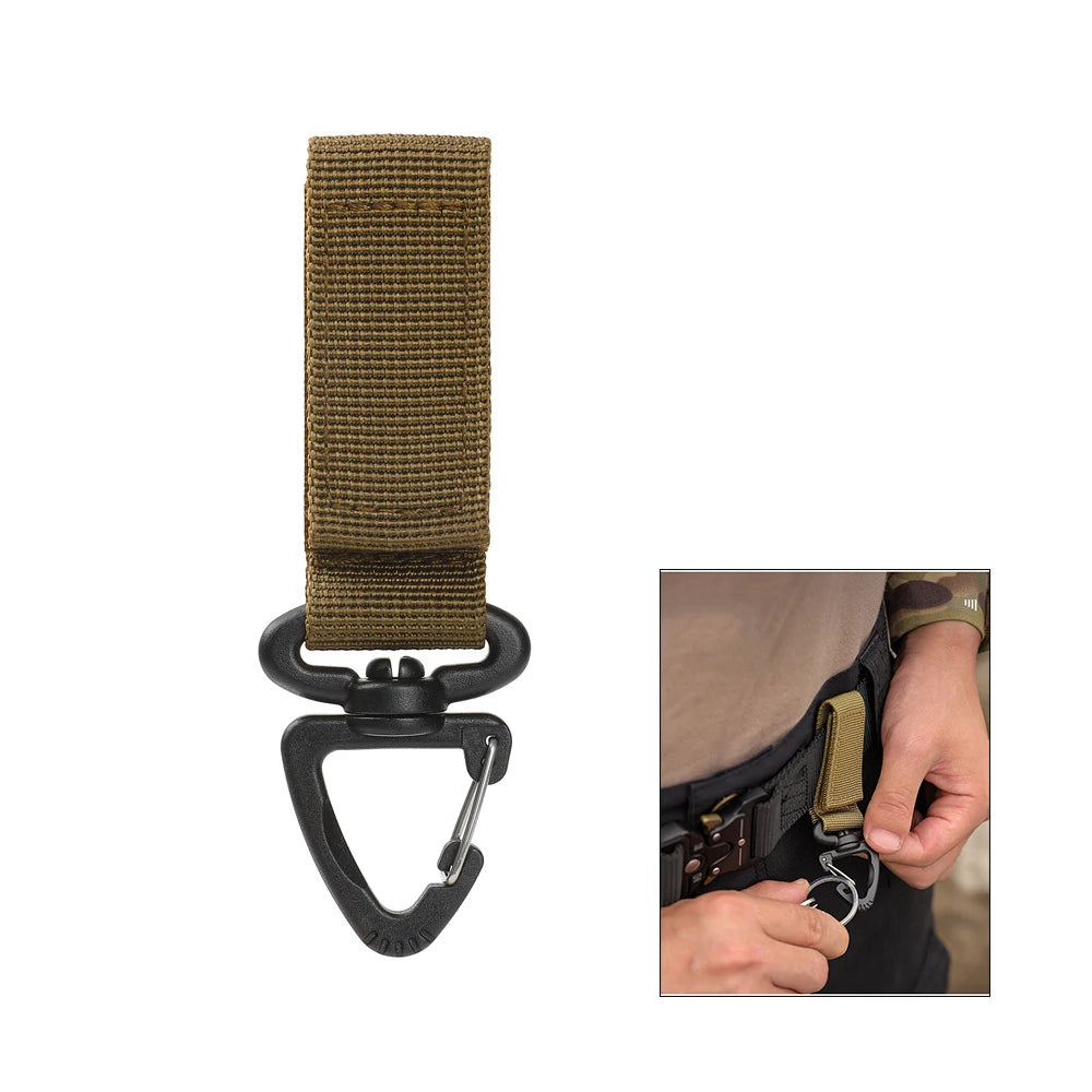 MOLLE Karabijnhaak van Nylon โ Tactische Bevestigingsclip voor Rugzak, Riem & Outdoor Uitrusting
