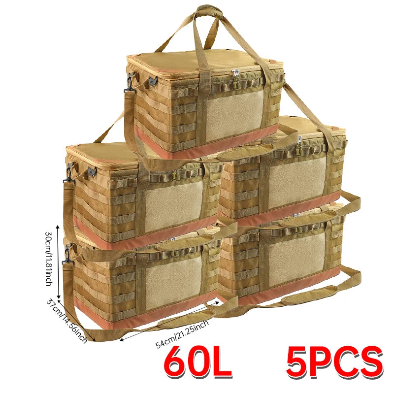 30-45-60L Outdoor Opbergtas | Grote Capaciteit Camping Tas voor Gasfles, Keukengerei en Picknick Benodigdheden