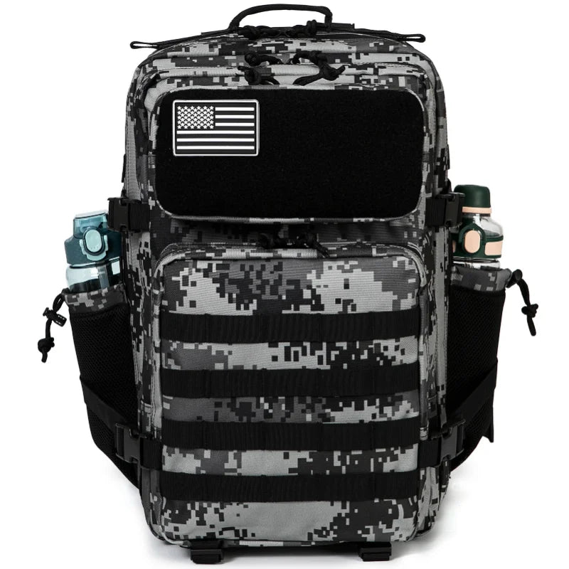 QT&QY 50L Taktischer Rucksack – Robuster MOLLE-Überlebensrucksack mit Flaschenhalter für Outdoor, Fitnessstudio und Wandern