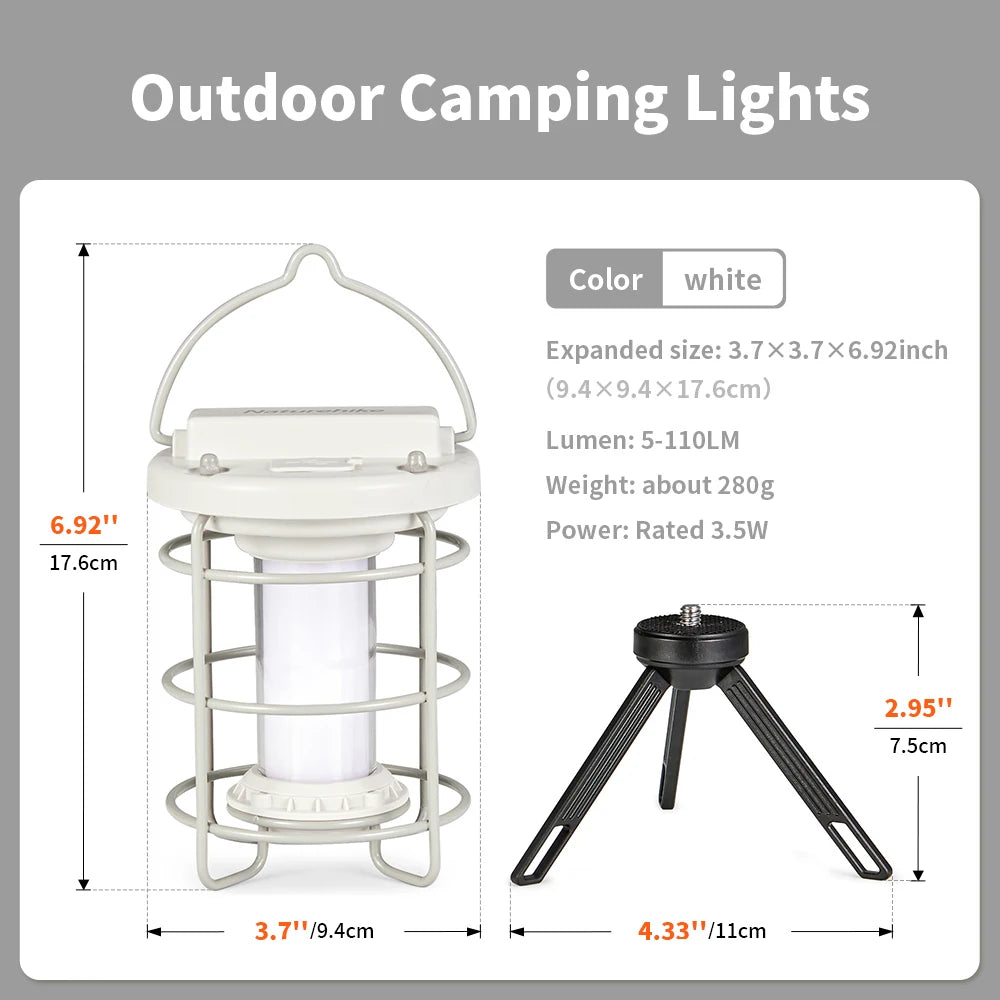 Draagbare Campinglamp | Outdoor Tent Lamp met IPX4 Waterdicht, 2000mAh Oplaadbare Batterij en Instelbare Lumen
