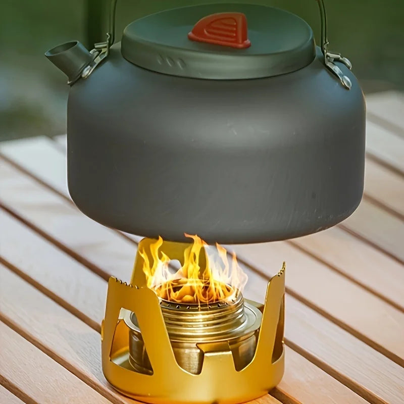 Portable Mini Alcohol Burner - Suitable for Camping, Picnics, BBQ and Fishing - Adjustable Flame