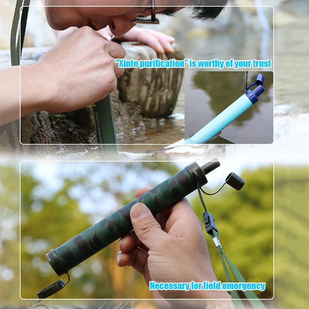 Draagbare Straw Water Filter, Geavanceerde Waterzuivering voor Buiten, Camping en Reizen, Compact en Efficiënt Waterfilter