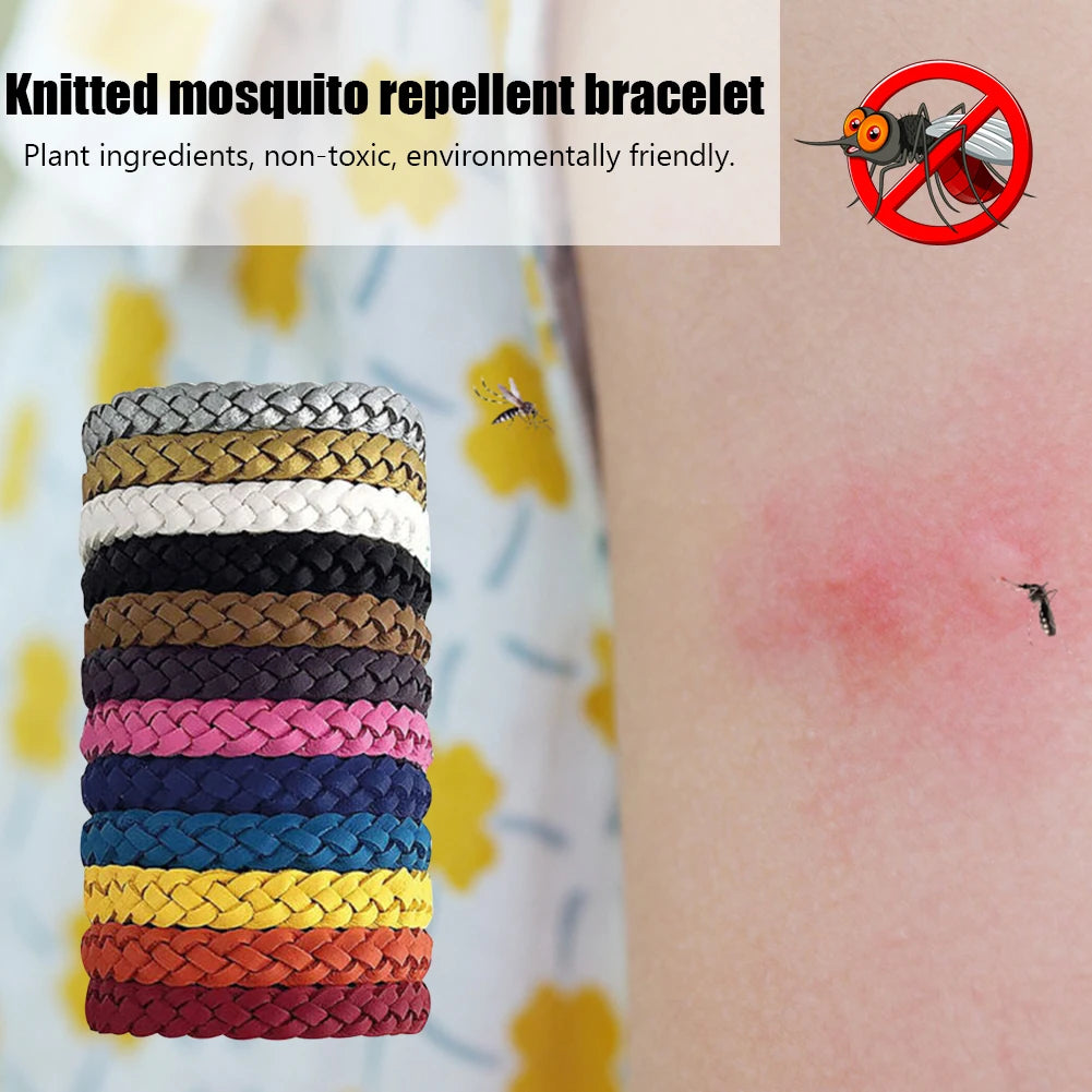 12 Stuks Mosquito Repellent Polsbanden, Herbruikbare Anti-Muggen Armbanden voor Volwassenen en Kinderen