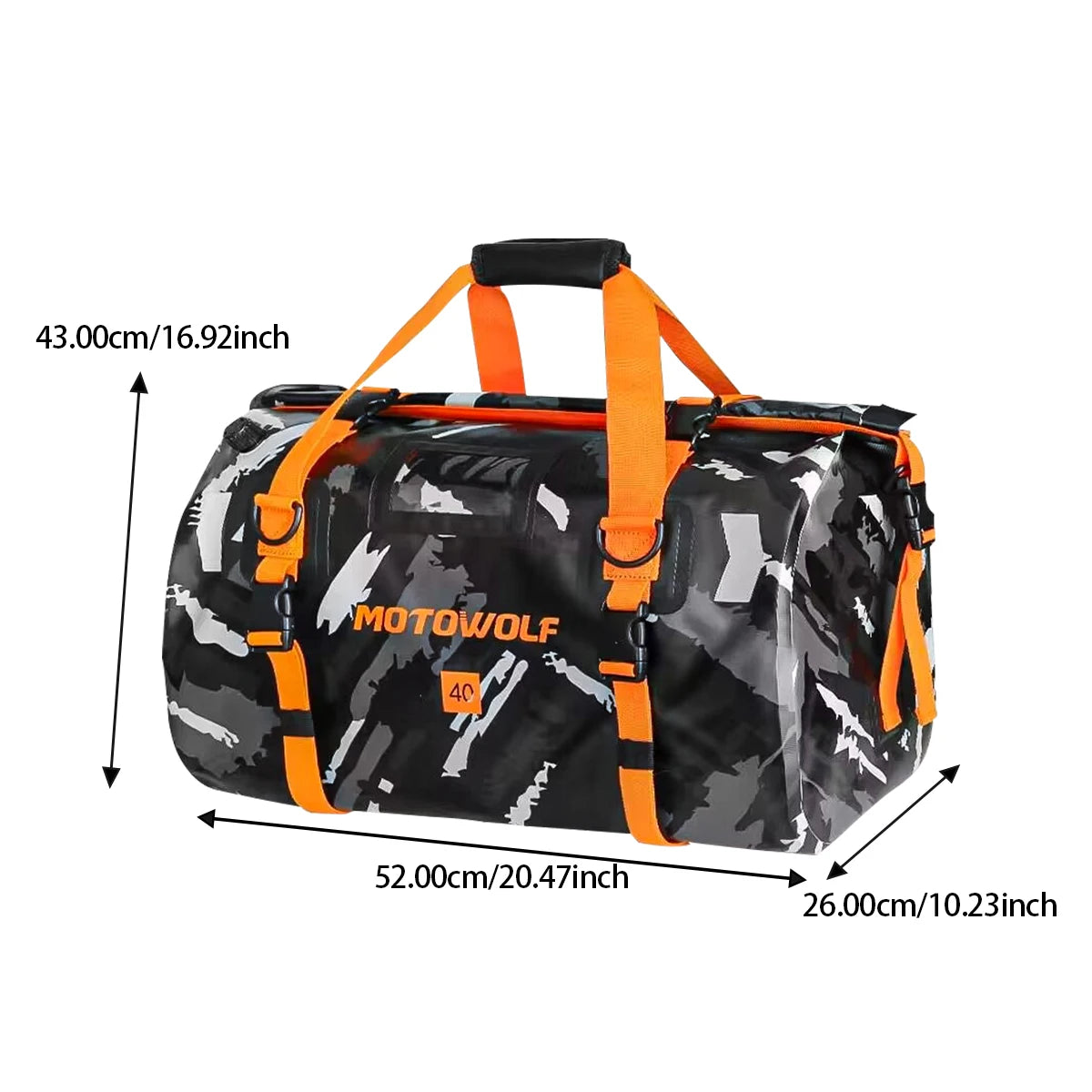 Universele Waterdichte Motor Achtertas - 40L/66L Fiets, Scooter en Camping Bagage, Multifunctionele Luggage Pack met Reflecterende Strips