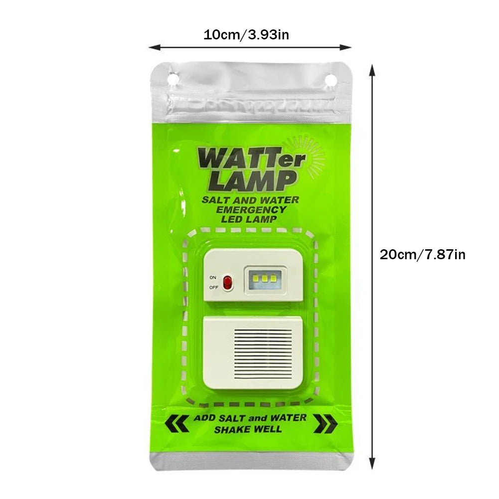 Salzwasser-Notfalllampe – Tragbares, wiederverwendbares LED-Campinglicht für Outdoor, Angeln und Picknicks