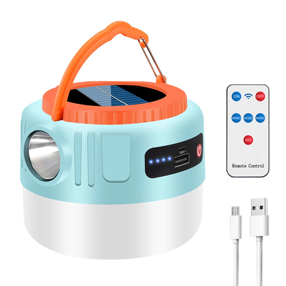 LED Noodverlichting | 300LM | Solar & USB Oplaadbaar | Waterdicht | 6 Modi & Afstandsbediening