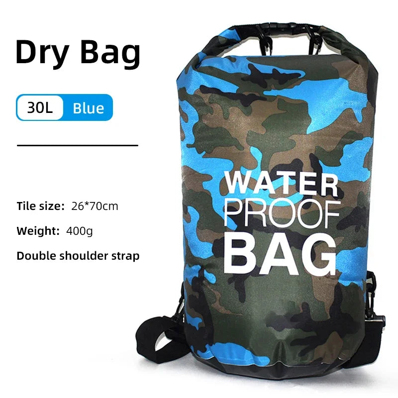 30L / 15L Waterdichte Dry Bags met Wet Scheidingsvak - Rugzak voor Kajakken, Varen, Zwemmen, en Outdoor Sporten