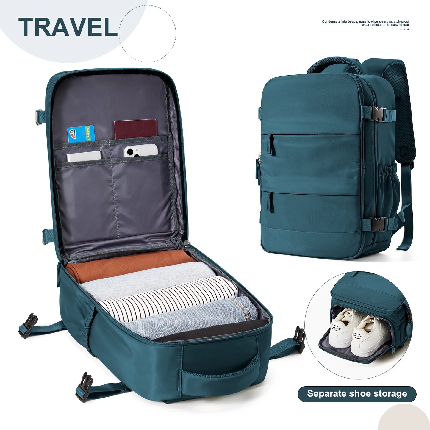 Ryanair Cabin Backpack 40x20x25 - Compacte Handbagage Reistas voor Heren en Dames