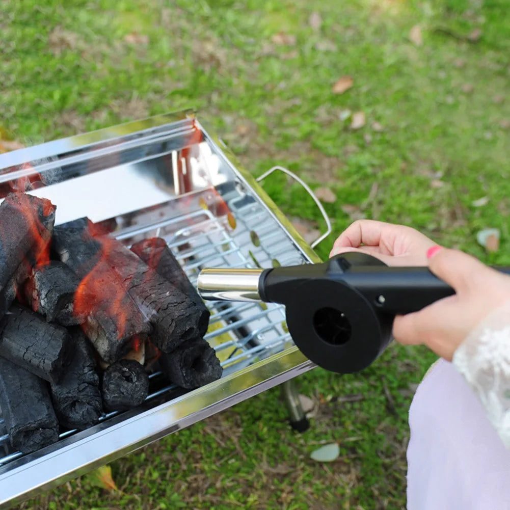 Handmatige BBQ Blaasbalg | Draagbare Houtskoolventilator voor Grill & Kampvuur