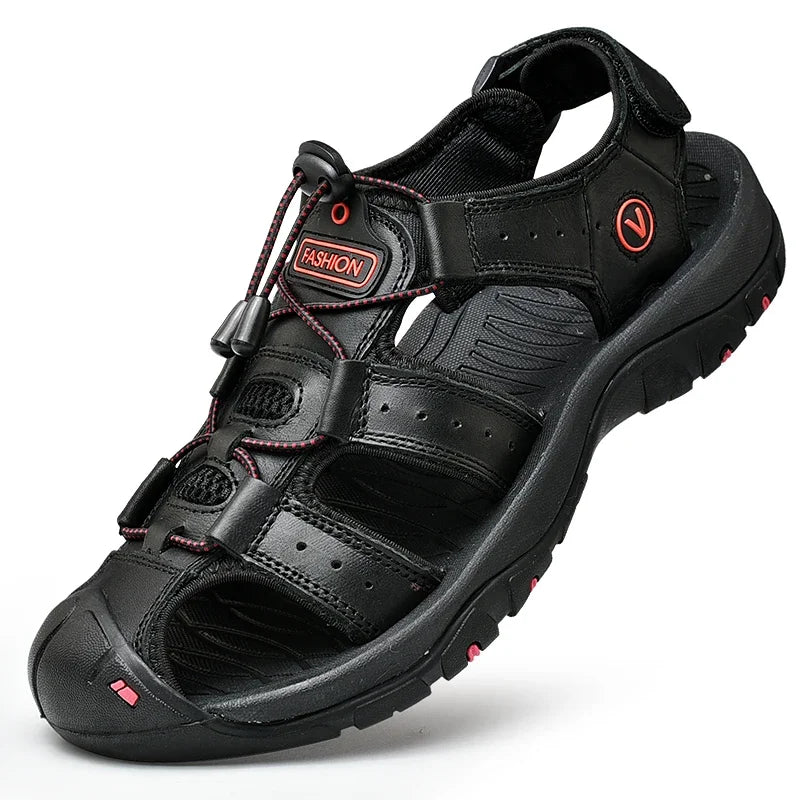 Zomerse Herensandalen – Kunstleren Casual Outdoor Sandalen met Elastische Band, Romeinse Stijl, Maat 38-48