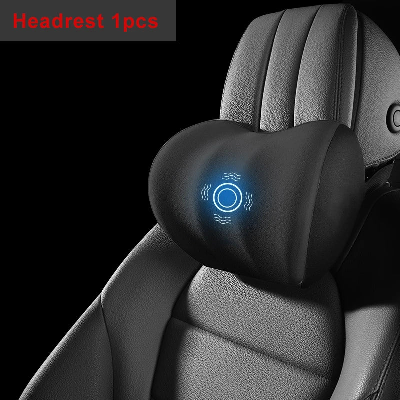Elektrisch massagekussen auto – Vibrerende lendensteun & nekkussen – Ergonomische autostoel ondersteuning