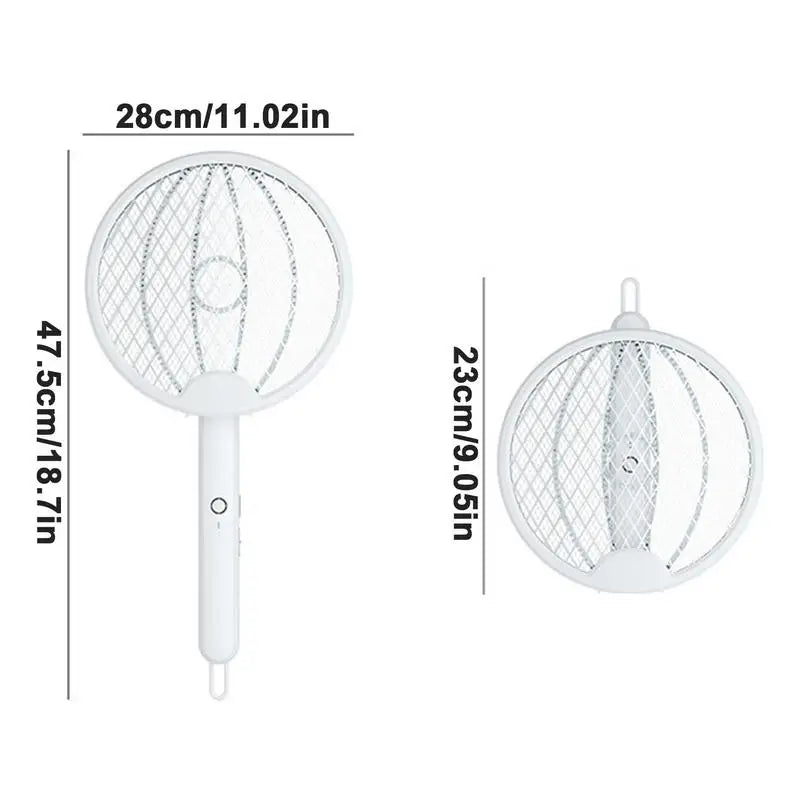 Elektrische Vliegenmepper Racket, Vouwbare Handheld Vliegen Doder met USB Opladen, Slimme Vliegval en Vlieg Mepper voor Binnen en Buiten