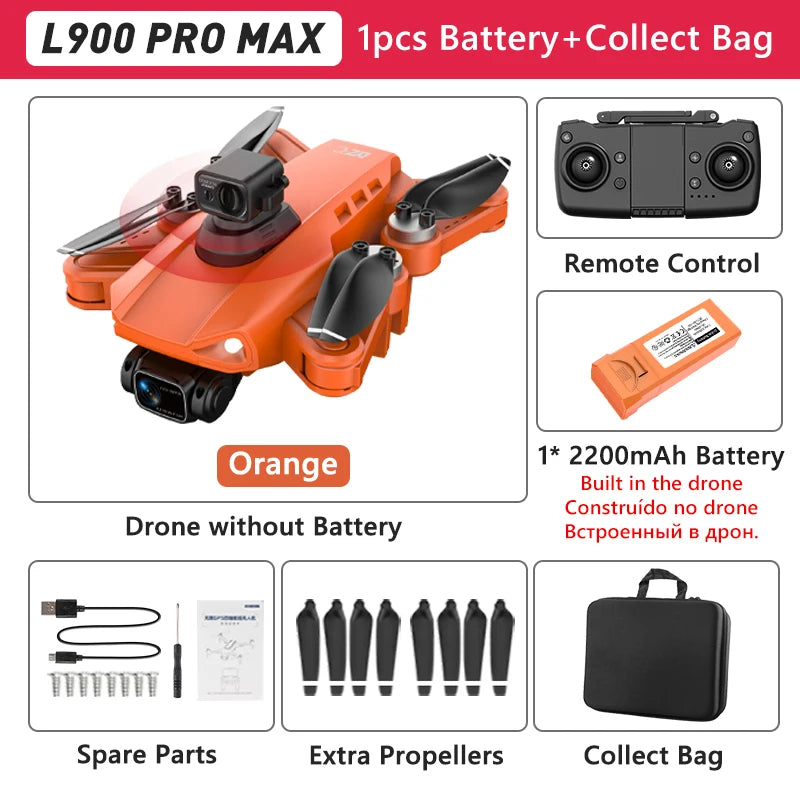 L900 PRO GPS-Drohne – 4K-Doppelkamera | 5G WLAN FPV | Faltbarer Quadrocopter mit bürstenlosem Motor