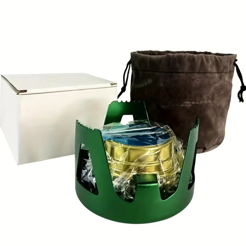 Portable Mini Alcohol Burner - Suitable for Camping, Picnics, BBQ and Fishing - Adjustable Flame
