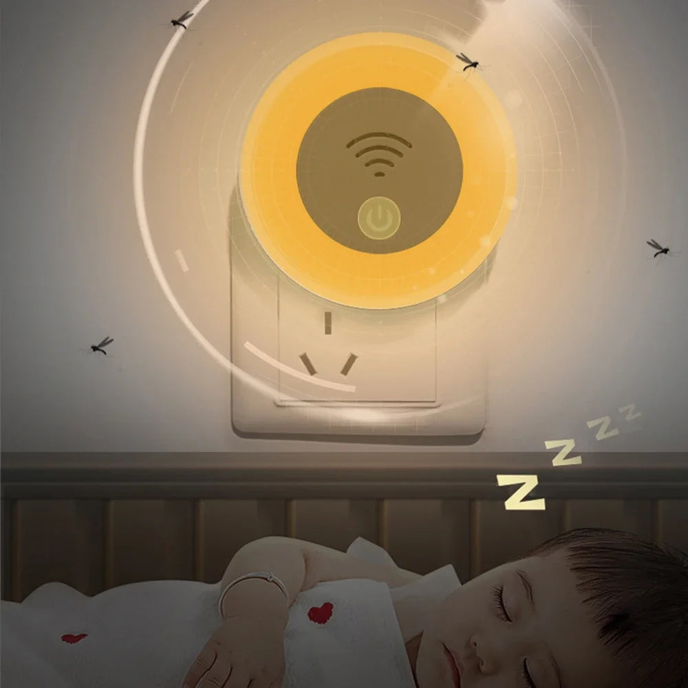 Plug-in Ultrasonic Pest Repellent & Nachtlamp, Elektronische Mosquito, Muizen en Insecten Repeller met Frequentieverandering, Veilig en Stil