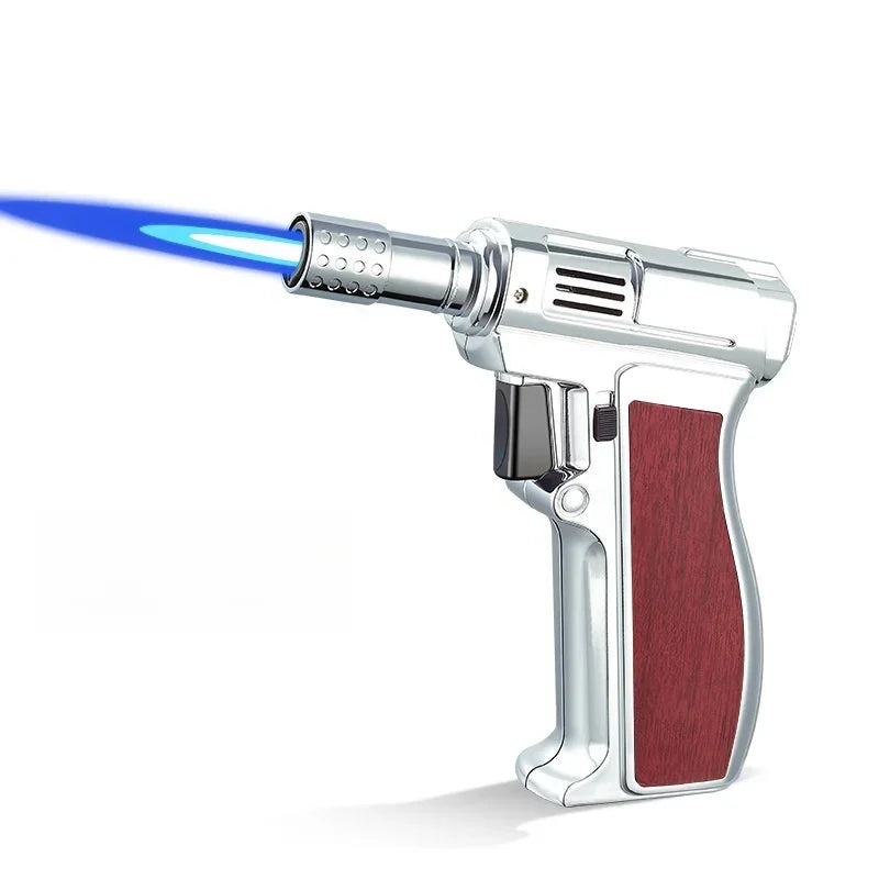 Metal Windproof Butane Turbo Lighter, Rectangular Hand Integrated Welding Gun, 360° High Temperature Igniter – Smoking Tools