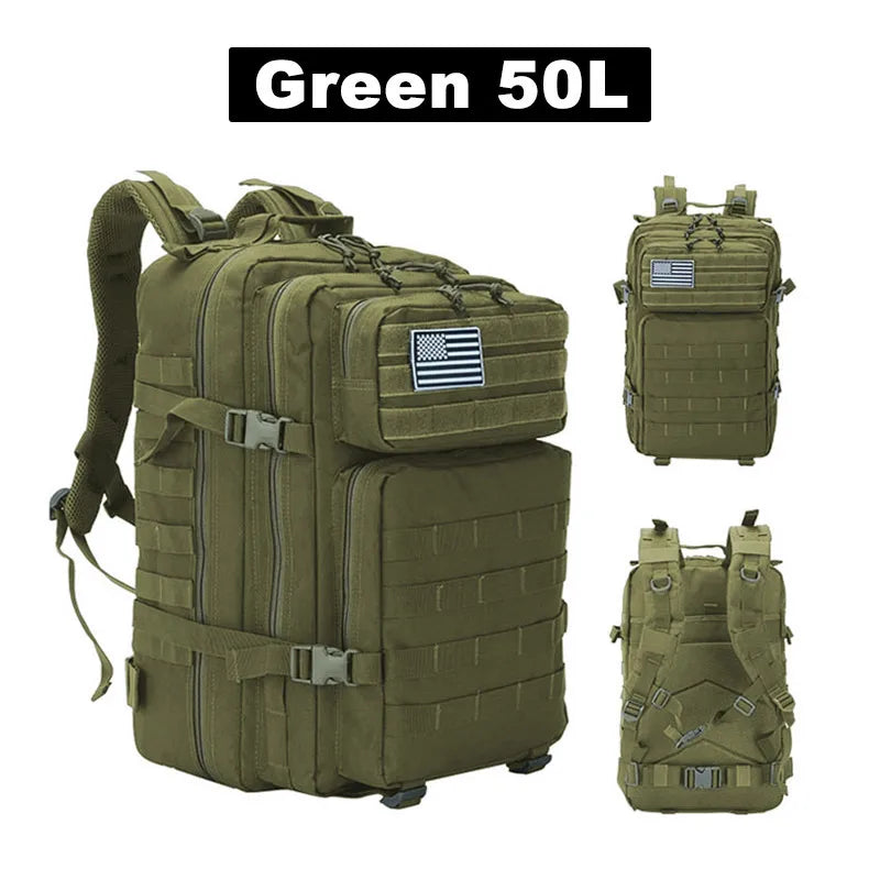 Tactische Rugzak 25L/35L/50L – Waterdichte Outdoor Reistas voor Heren & Dames | Grote Capaciteit & Multifunctioneel