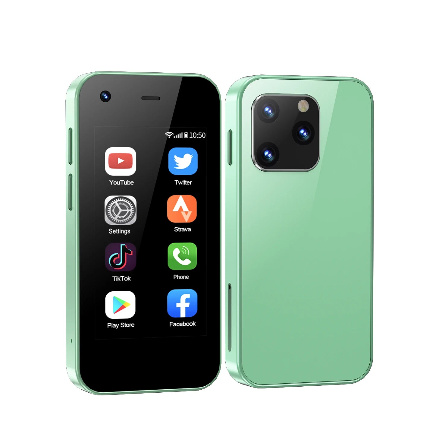 KING5000 Mini Smartphone – Android 9.0, 3G Dual SIM, 2.5'' IPS Scherm, 16GB ROM – Compacte Pocket Smartphone met Play Store