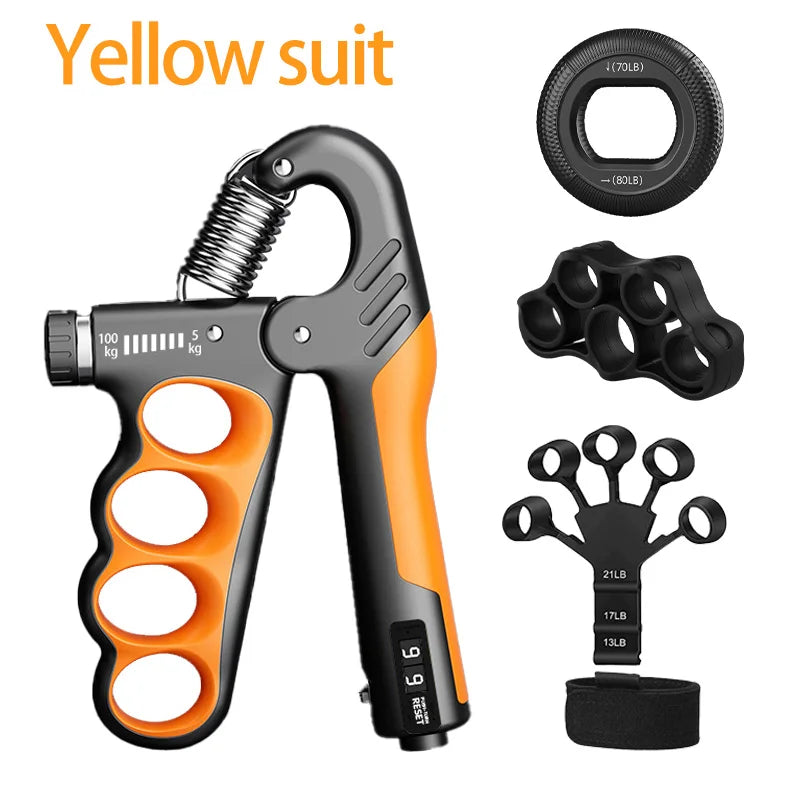 Verstelbare Grip Strengthener voor Handen en Polsen – Hand Krachttrainer voor Fitness, Herstel en Spiertraining (5-100kg)