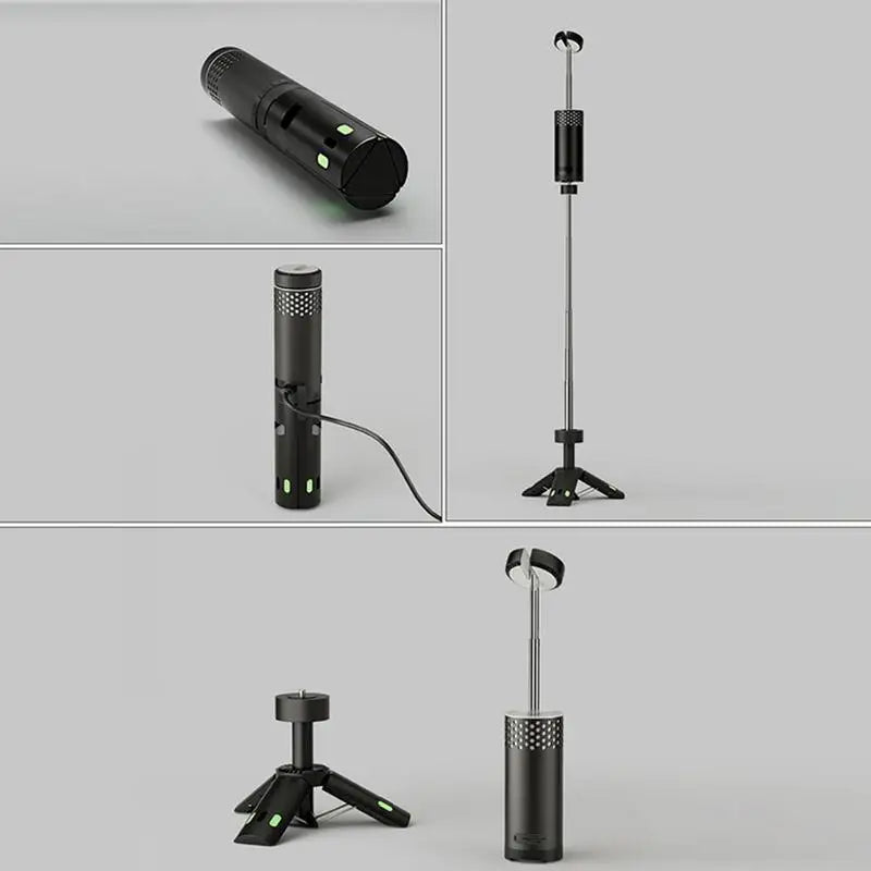 10000mAh Camping Lantaarn | Oplaadbare LED Zaklamp met Haak & Statief | Telescooplamp voor Vissen & Outdoor