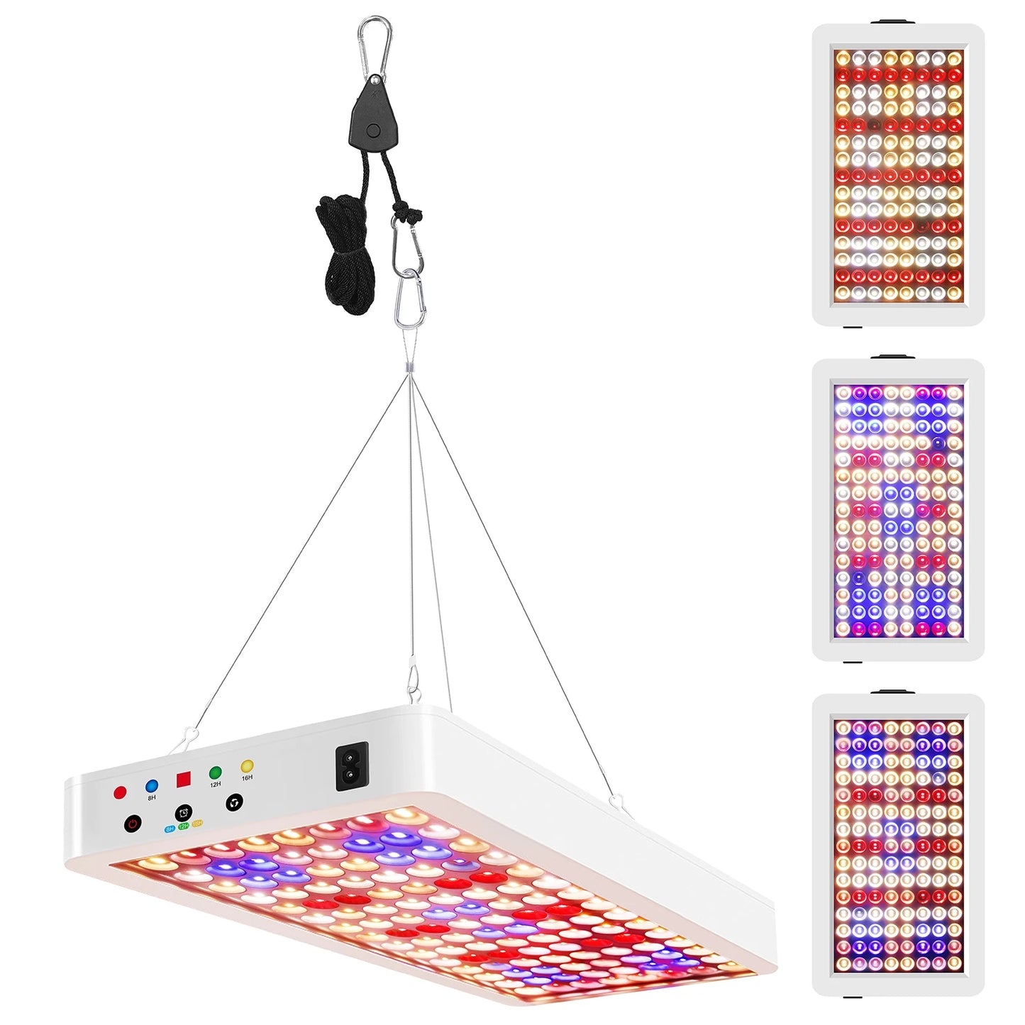 LED Groeilampen voor Binnenplanten - Volledig Spectrum, 3 Modi, Timer en Afstandsbediening