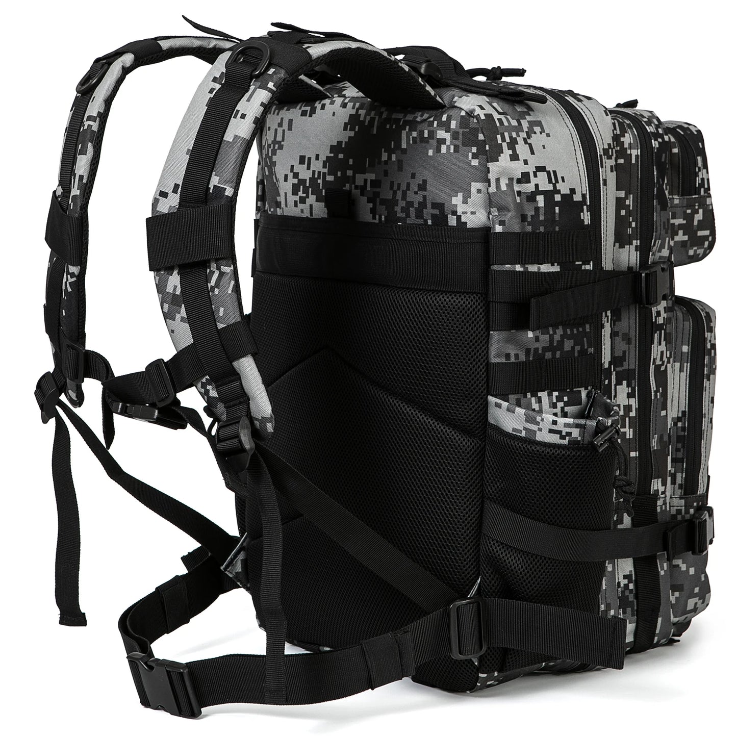 QT&QY 50L Taktischer Rucksack – Robuster MOLLE-Überlebensrucksack mit Flaschenhalter für Outdoor, Fitnessstudio und Wandern