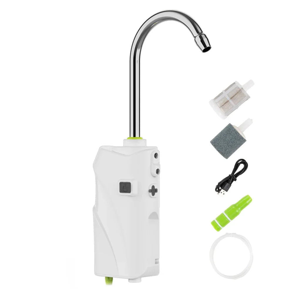 3-in-1-Handwasch- und Angelwerkzeug – Intelligente Sensor-Wasserpumpe mit Sauerstoffzufuhr, LED-Licht und 2600-mAh-Akku