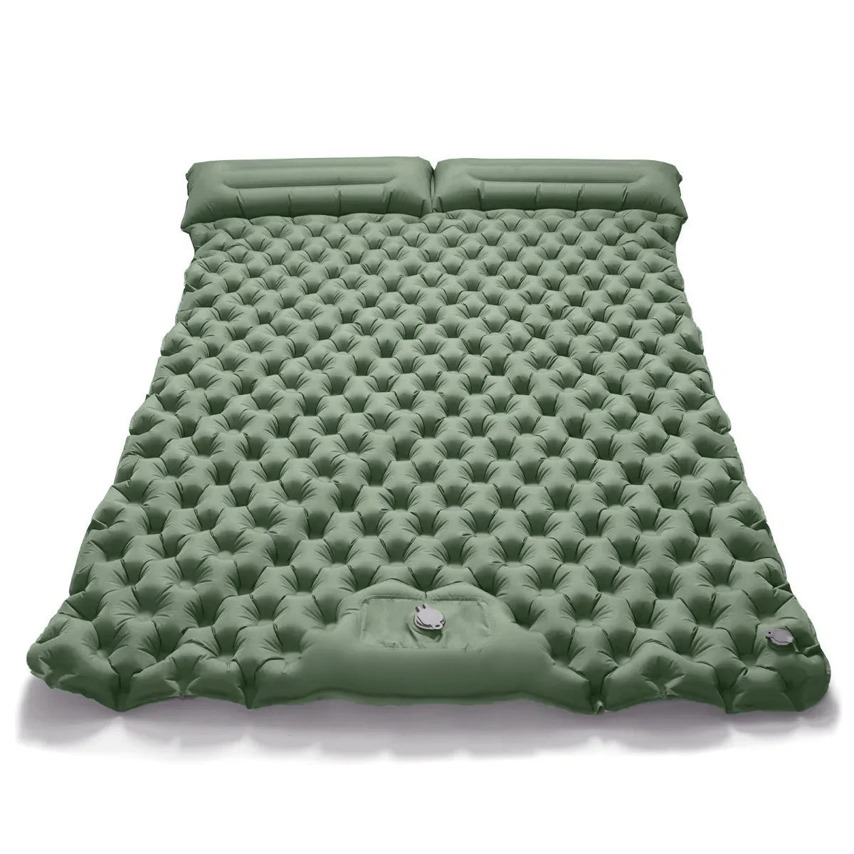 Doppelte aufblasbare Campingmatratze – extra breite, ultraleichte Isomatte mit integrierter Pumpe