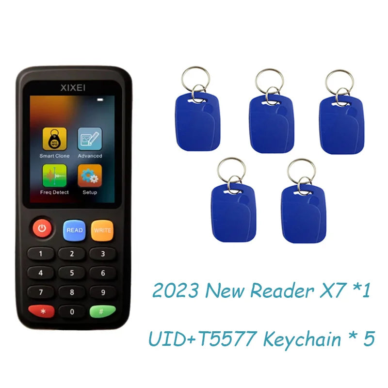 X7 Smart Card Reader – RFID-Schlüssel-Klon-Kopierer IC & ID-Token-Duplikator – 125-kHz-Ausweisschreiber & 13,56-MHz-NFC-Tag-Programmierer