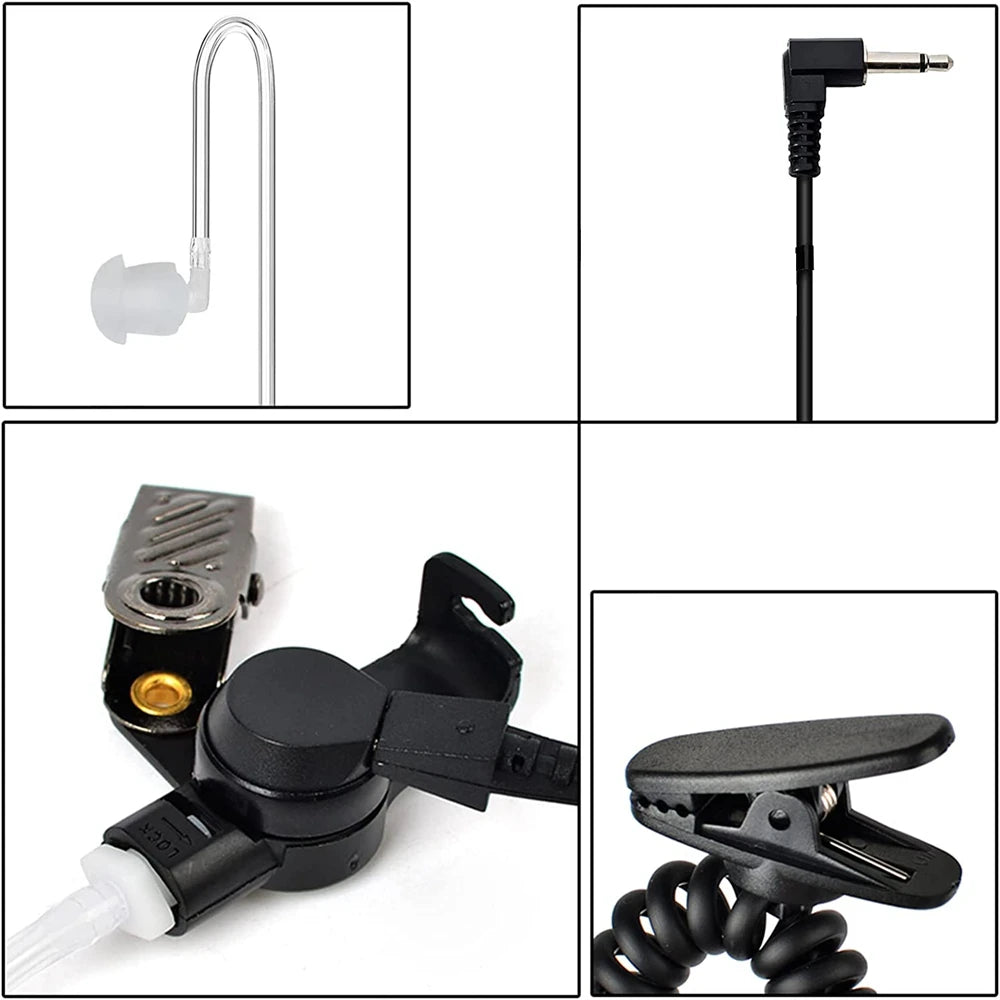Covert Akoestische Buis Oortje – 3.5mm Politie Radio Headset – Vervangende Earmolds voor Motorola Speaker Mics