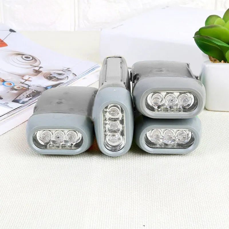 3 LED Hand Press Dynamo Flashlight – Wind-Up Emergency Flashlight for Camping, Outdoor and Home Use