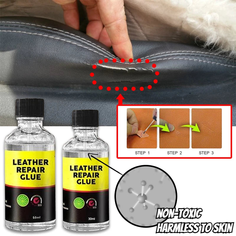 30ml/50ml Leer Reparatielijm – Sterke Lijm voor Auto- en Meubelonderhoud