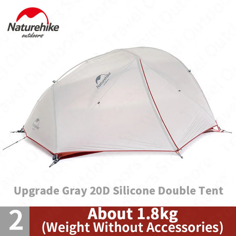 Naturehike Star River 2-Persoons Ultralichte Trekkingtent – 4-Seizoenen Waterdicht – 20D Silicone Nylon