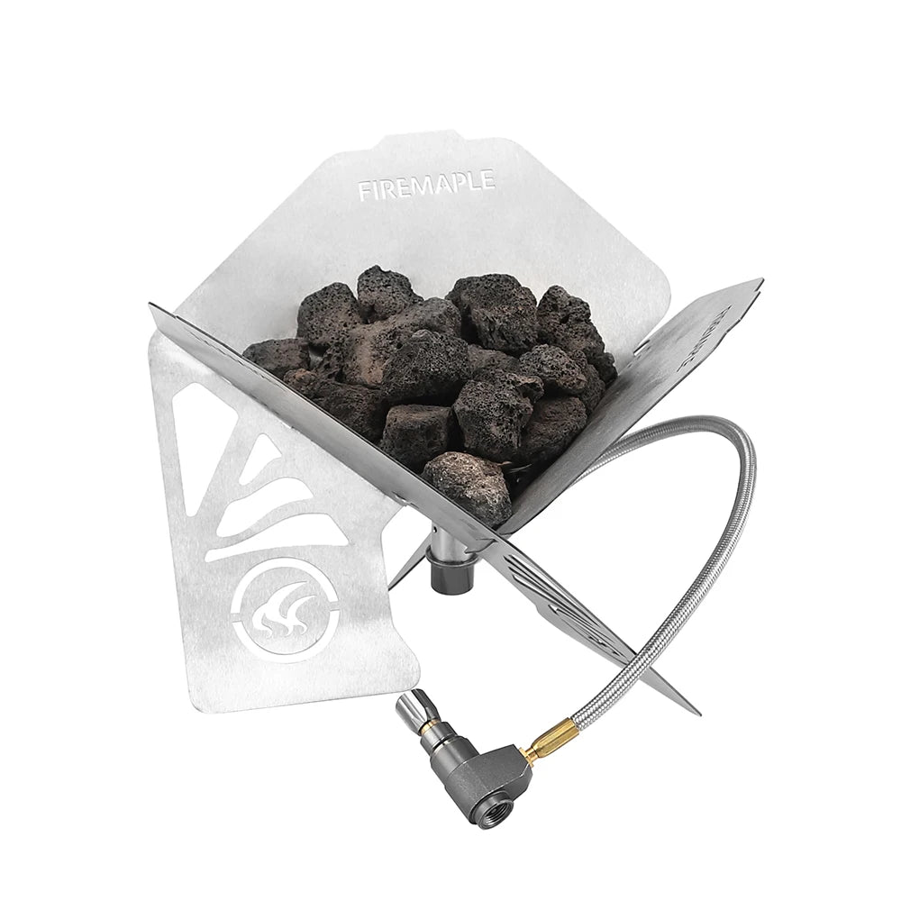 Antarcti Gas Vuurkorf – Windproof Outdoor Mini Heater – Draagbare & Opvouwbare RVS Firepit voor Kamperen (3753 BTU)