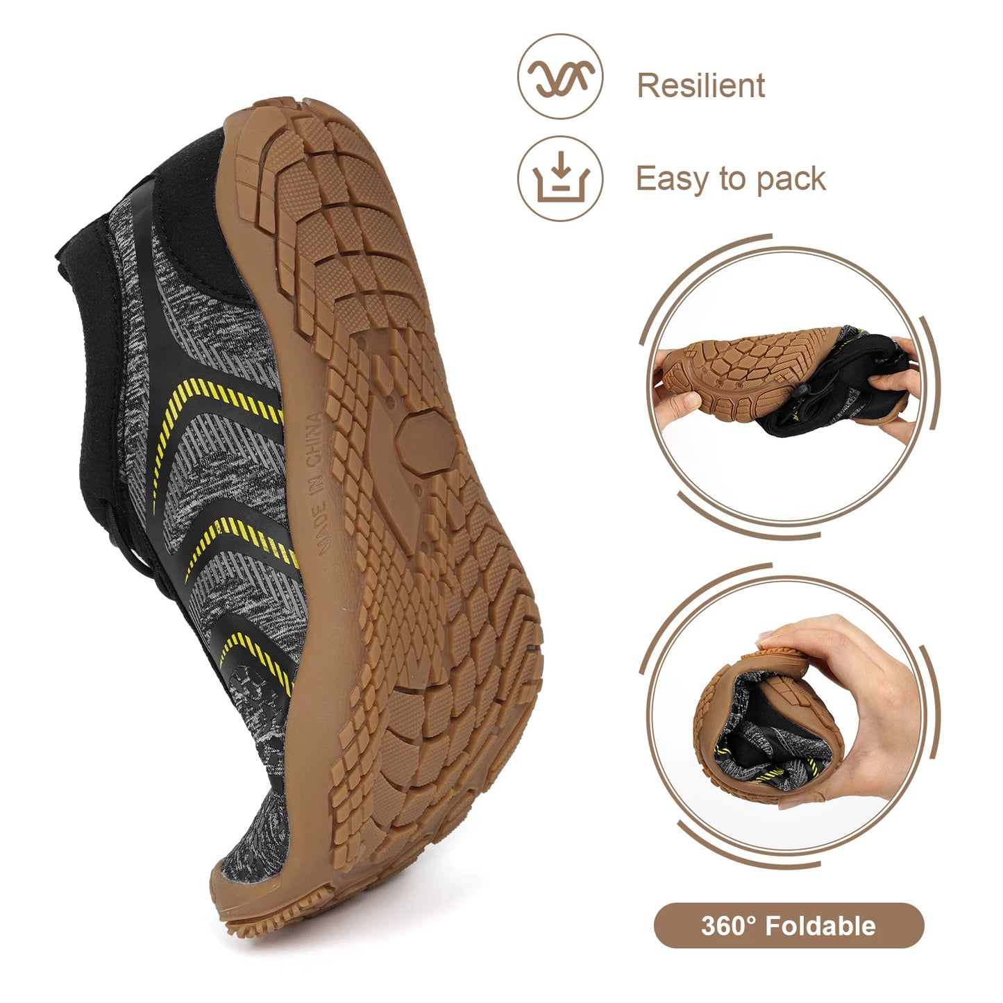 Unisex Aqua Schoenen voor Wateractiviteiten - Ademend en Sneldrogend, Non-Slip Barefoot Beach Schoenen voor Zwemmen, Duiken en Trekking