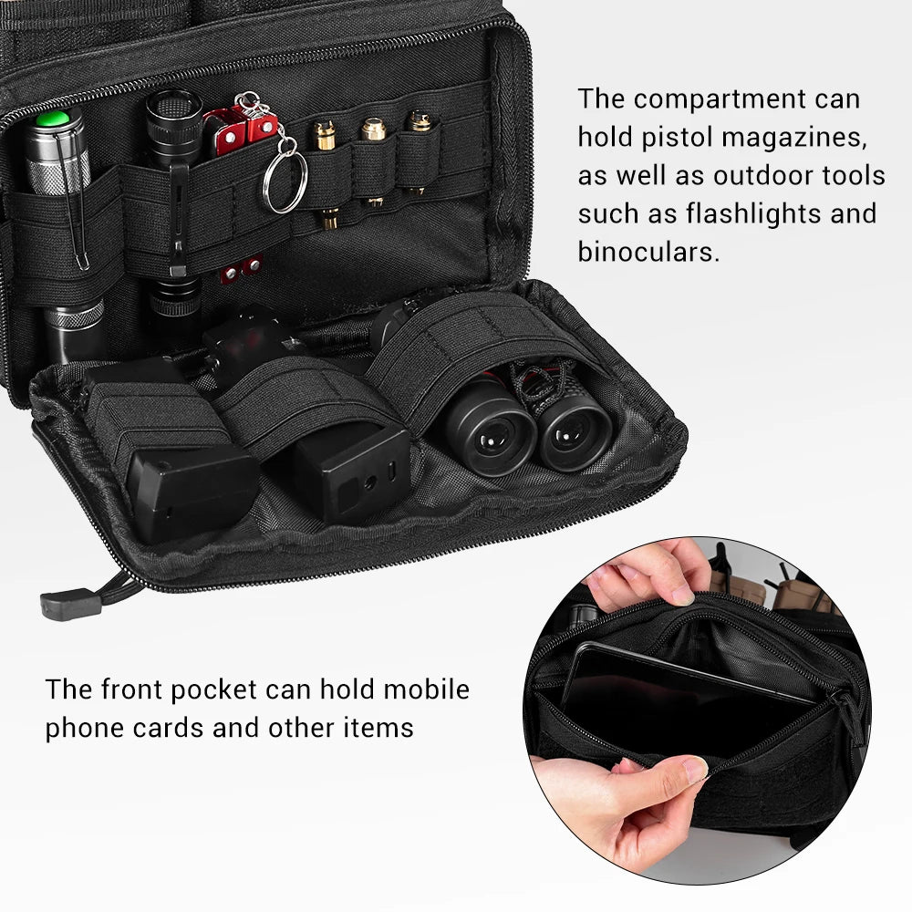 Tactical Triple Magazine Pouch – 5.56mm & 7.62mm Open Top MOLLE Pouch for Airsoft and Hunting