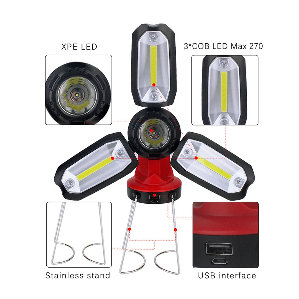 Outdoor LED Camping Lamp | 6 Lichtmodi | USB Oplaadbaar | Noodverlichting
