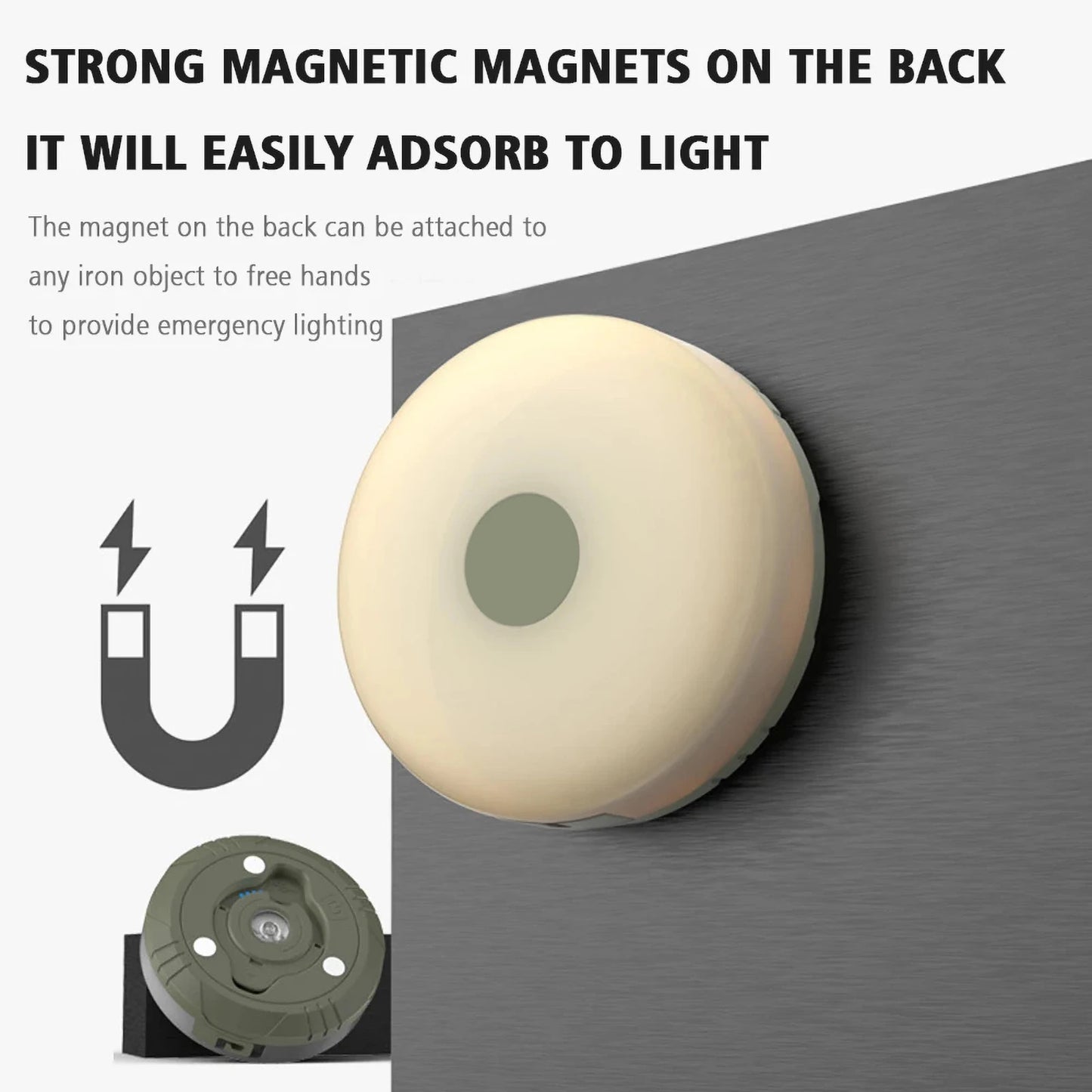 USB Oplaadbare Campinglamp | LED Tentlamp met Magneet & Haak | 10M Lichtstrip (Warm Licht + RGB)