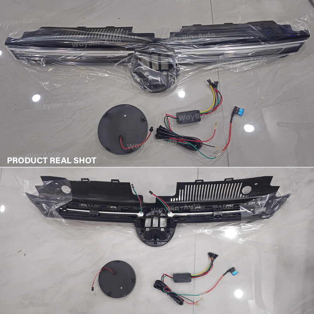 VW Golf MK8 GTI R Style Body Kit – Frontgrill-Upgrade mit LED-Lichtleiste