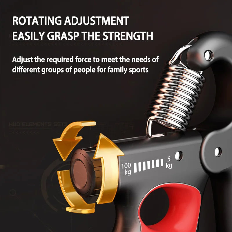 Verstelbare Grip Strengthener voor Handen en Polsen – Hand Krachttrainer voor Fitness, Herstel en Spiertraining (5-100kg)